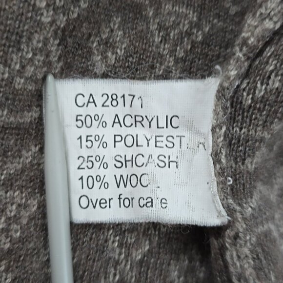 Temptation Women's Dress Cream Taupe Jacquard Knit Acrylic Wool Blend Size S - Picture 11 of 15